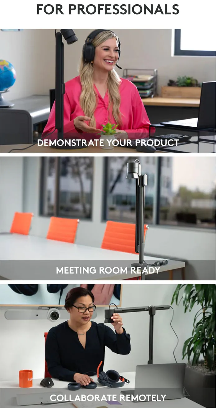 For professionals: demonstrate your product, meeting room ready, collaborate remotely.
