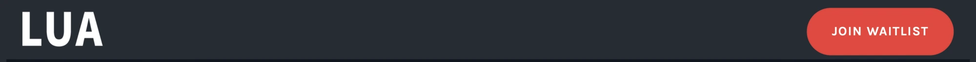 LUA site nav with a JOIN WAITLIST button.