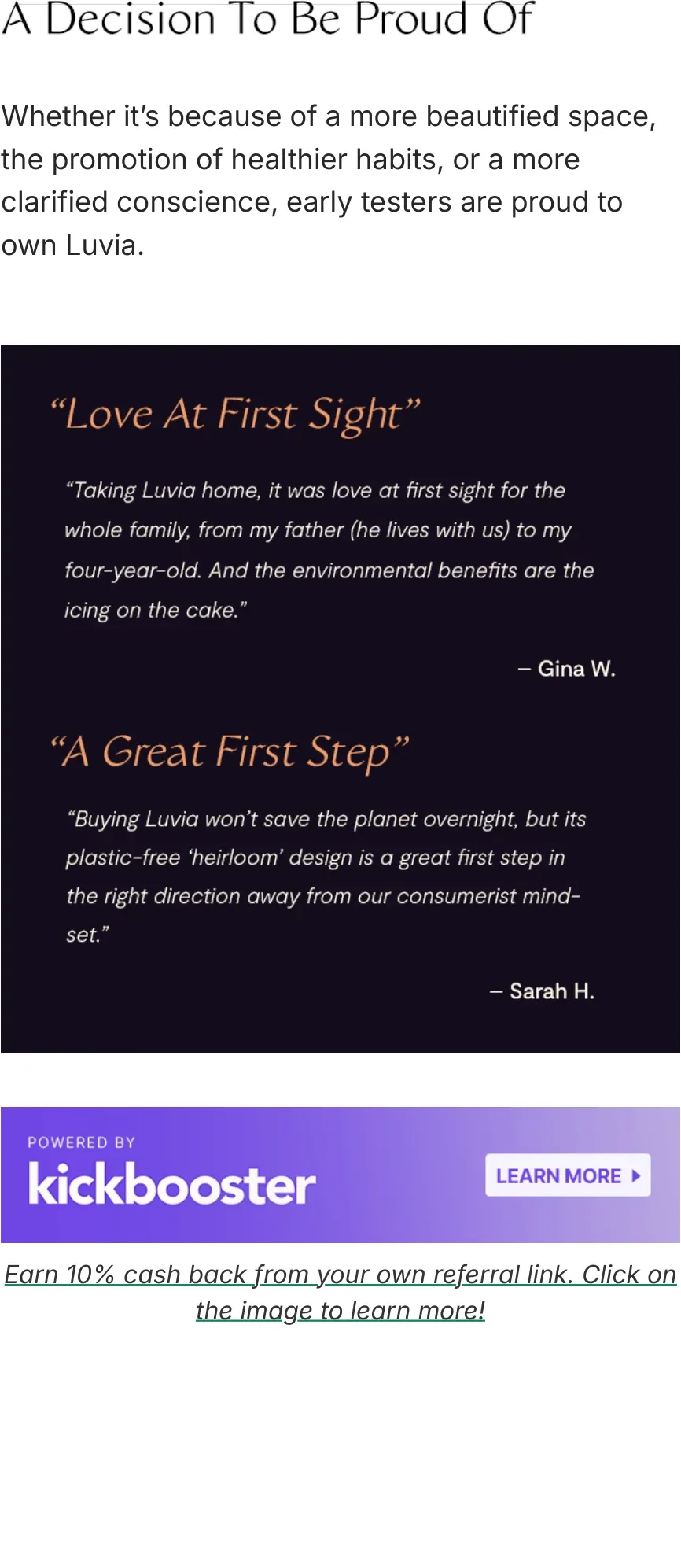 A Decision To Be Proud Of — early testers share why they love Luvia.